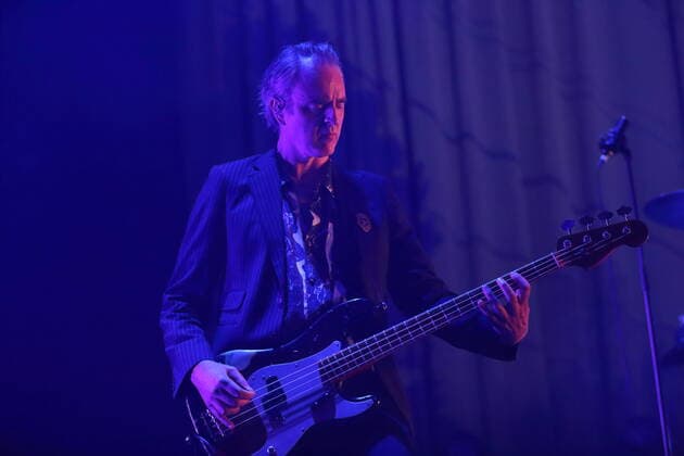 Frode Jacobsen of the band Madrugada at a concert at the Tempodrom in Berlin, 1 April 2022 Madrugada concert Berlin