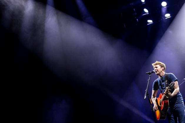 Hamburg, 2 April 2022 James Blunt at a concert in Hamburg Barclays Arena