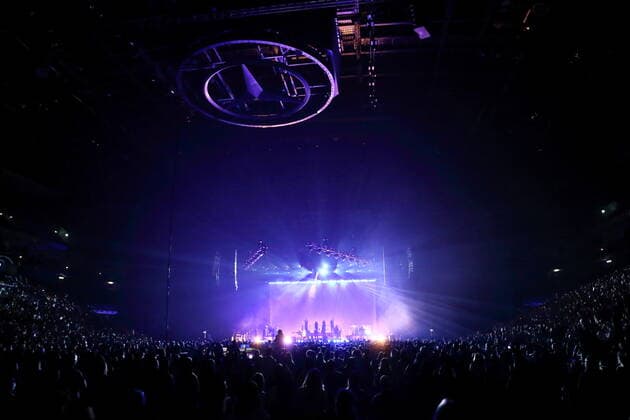 Sarah Connor at a concert at the Mercedes Benz Arena in Berlin, 2 April 2022 Sarah Connor concert Berlin
