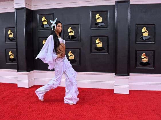 Entertainment Bilder des Tages Naomi Smalls arrives for the 64th annual Grammy Awards at the MGM Grand Garden Arena in Las Vegas, Nevada on Sunday, April 3, 2022.  LAV20220403003 JIMxRUYMEN