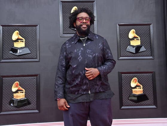 Ahmir Questlove Thompson arrives for the 64th annual Grammy Awards at the MGM Grand Garden Arena in Las Vegas, Nevada on Sunday, April 3, 2022.  LAV20220403185 JIMxRUYMEN