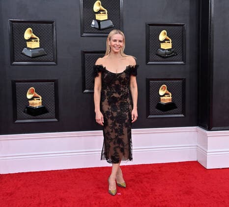 Chelsea Handler arrives for the 64th annual Grammy Awards at the MGM Grand Garden Arena in Las Vegas, Nevada on Sunday, April 3, 2022.  LAV20220403330 JIMxRUYMEN