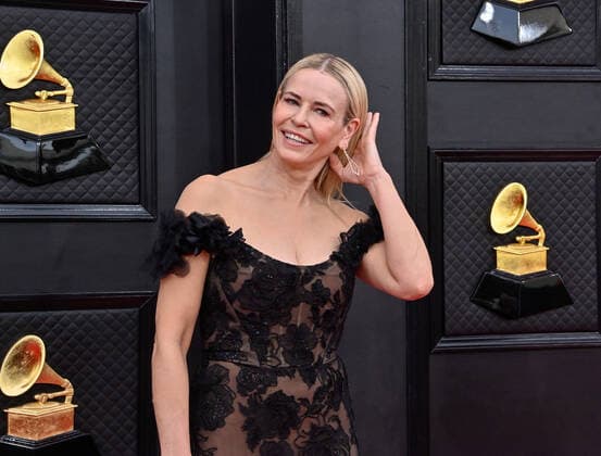 Chelsea Handler arrives for the 64th annual Grammy Awards at the MGM Grand Garden Arena in Las Vegas, Nevada on Sunday, April 3, 2022.  LAV20220403341 JIMxRUYMEN