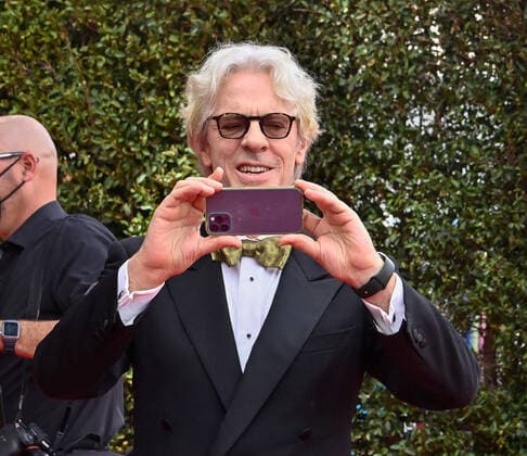 Stewart Copeland arrives for the 64th annual Grammy Awards at the MGM Grand Garden Arena in Las Vegas, Nevada on Sunday, April 3, 2022.  LAV20220403276 JIMxRUYMEN