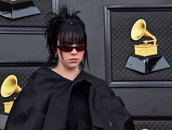 Entertainment Themen der Woche KW13 Billie Eilish arrives for the 64th annual Grammy Awards at the MGM Grand Garden Arena in Las Vegas, Nevada on Sunday, April 3, 2022.  LAV20220403552 JIMxRUYMEN