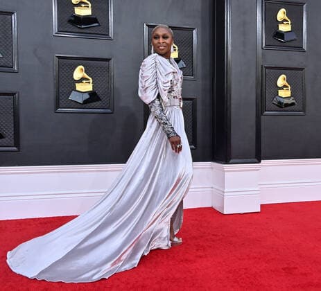 Entertainment Bilder des Tages Cynthia Erivo arrives for the 64th annual Grammy Awards at the MGM Grand Garden Arena in Las Vegas, Nevada on Sunday, April 3, 2022.  LAV20220403831 JIMxRUYMEN