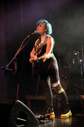 Charly Klauser at a concert supporting Leslie Clio at the Columbia Theater in Berlin, 3 April 2022 Charly Klauser concert Berlin