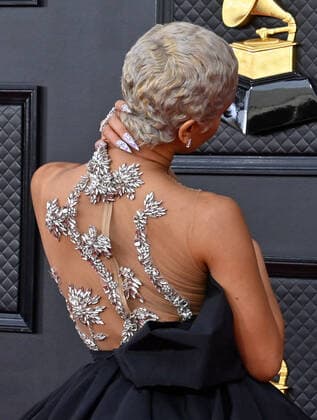 Entertainment Bilder des Tages Saweetie arrives for the 64th annual Grammy Awards at the MGM Grand Garden Arena in Las Vegas, Nevada on Sunday, April 3, 2022.  LAV20220403876 JIMxRUYMEN