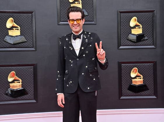 Mayer Hawthorne arrives for the 64th annual Grammy Awards at the MGM Grand Garden Arena in Las Vegas, Nevada on Sunday, April 3, 2022.  LAV20220403350 JIMxRUYMEN