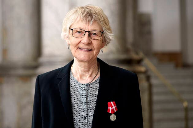 Former economist and administrative employee in Sagnlandet Lejre Hanne Lindegaard Belling, Lejre, thanked for the Reward Medal at the Public Audience at Christiansborg Castle, Monday 4 April 2022, Copenhagen  Copyright: KeldxNavntoft KeldxNavntoftx COP10552 spdk20220404-145421-L