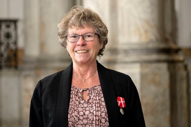 Office assistant at Arla Foods AMBA, Betty Marie Ilvig Kristensen, Silkeborg, thanked for the Reward Medal at the Public Audience at Christiansborg Castle, Monday 4 April 2022, Copenhagen  Copyright: KeldxNavntoft KeldxNavntoftx COP10552 spdk20220404-145503-L