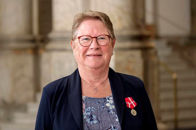 Former customer advisor at Danske Andelskassers Bank A S Jannie Annette Hermann, Karup, thanked for the Reward Medal at the Public Audience at Christiansborg Castle, Monday 4 April 2022, Copenhagen  Copyright: KeldxNavntoft KeldxNavntoftx COP10552 spdk20220404-145511-L
