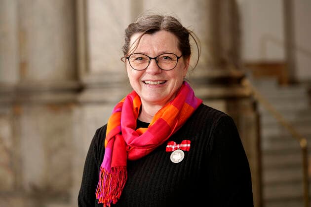 Professional consultant at the Danish Tax Agency Dorthe Astrid Lindberg, Hoersholm, thanked for the Medal of Merit at the Public Audience at Christiansborg Castle, Monday 4 April 2022, Copenhagen  Copyright: KeldxNavntoft KeldxNavntoftx COP10552 spdk20220404-145542-L