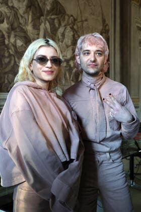 Bologna, April 4, 2022 Press conference for the presentation of the charity concert Tocca A Noi, Musica Per La Pace Fundraising for Save The Children association in favor of children victims of the war in Ukraine in the pic Veronica Lucchesi and Dario Mangiaracina, members of the group Ã¢ x80 x9c La Rappresentante Di ListaÃ¢ x80 x9d , organizers o  Copyright: xMichelexNuccix xipa-agency.netx xx 0