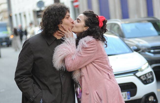 Milan, 04-04-2022 Chiara Scelsi, the famous model who works for several prestigious brands and the muse of Dolce & Gabbana, surprised walking through the streets of the center with her boyfriend Gianmaria Coccoluto, son of the famous DJ Claudio who died a year ago.  Copyright: xMimmoxCarrierox xipa-agency.netx xMIMMOxCARRIEROx