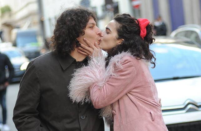 Milan, 04-04-2022 Chiara Scelsi, the famous model who works for several prestigious brands and Dolce & Gabbana s muse, surprised walking through the streets of the center with her boyfriend Gianmaria Coccoluto, son of the famous DJ Claudio who died a year ago.  Copyright: xMimmoxCarrierox xipa-agency.netx xMIMMOxCARRIEROx