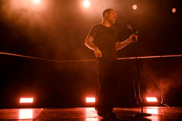 Sleaford Mods concert in Berlin Columbiahalle Sleaford Mods played in sold out Berlin Columbiahalle , Berlin Berlin Germany Neukölln