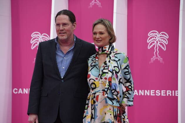 Cannes International Series Festival, Prinzessin Delphine von Belgien auf dem roten Teppich Princesse de Belgique PrÃ