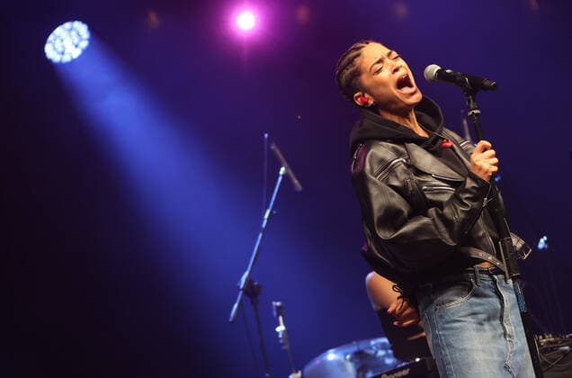 Elodie during the Benefit Concert Tocca a noi, Music for peace to raise funds to support the activities of Save the children in Ukraine in Piazza Maggiore Bologna, April 5, 2022 photo Michele Nucci  Copyright: xMichelexNuccix xipa-agency.netx xx 0