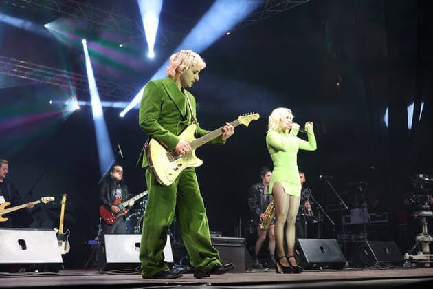 The Representative of the List during the benefit concert Tocca a noi, Music for peace to raise funds to support the activities of Save the children in Ukraine in Piazza Maggiore Bologna, April 5, 2022 photo Michele Nucci  Copyright: xMichelexNuccix xipa-agency.netx xx 0