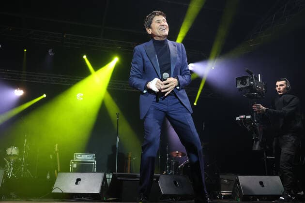 Gianni Morandi during the benefit concert Tocca a noi, Music for Peace to raise funds to support the activities of Save the Children in Ukraine in Piazza Maggiore Bologna, April 5, 2022 photo Michele Nucci  Copyright: xMichelexNuccix xipa-agency.netx xx 0