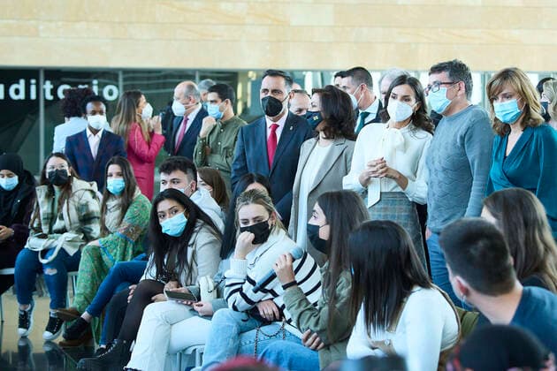 07-04-2022 Millan Queen Letizia attend the announcement of the winner of the Princess of Girona foundation award 2022 in the category social at the Riojaforum in San Millan. No Spain Â  Copyright: xPPEx