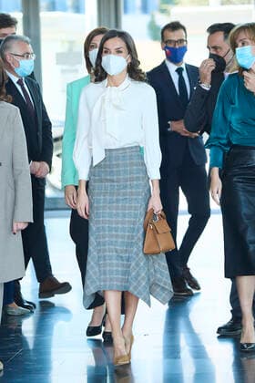 07-04-2022 Millan Queen Letizia attend the announcement of the winner of the Princess of Girona foundation award 2022 in the category social at the Riojaforum in San Millan. No Spain Â  Copyright: xPPEx