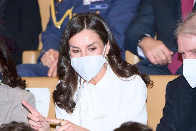07-04-2022 Millan Queen Letizia attend the announcement of the winner of the Princess of Girona foundation award 2022 in the category social at the Riojaforum in San Millan. No Spain Â  Copyright: xPPEx
