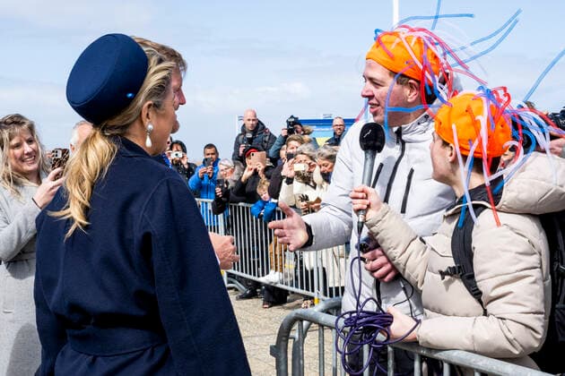 07-04-2022 Bollenstreek Queen Maxima and King Willem-Alexander visited Katwijk in the Dune and Bulb Region, Duin- en Bollenstreek. Â  Copyright: xPPEx