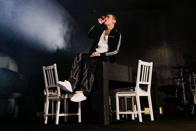 Italian singer and Sanremo 2022 winner Blanco in concert at Fabrique in Milan, Italy, on April 6 2022  Copyright: xMairoxCinquettix xipa-agency.netx xx 0
