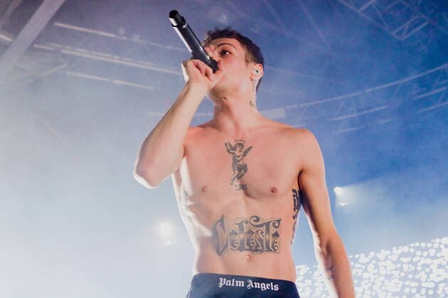 Italian singer and Sanremo 2022 winner Blanco in concert at Fabrique in Milan, Italy, on April 6 2022  Copyright: xMairoxCinquettix xipa-agency.netx xx 0