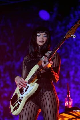 Laura Lee from the band Khruangbin at a concert at Columbiahalle in Berlin, 7 April 2022 Khruangbin concert Berlin