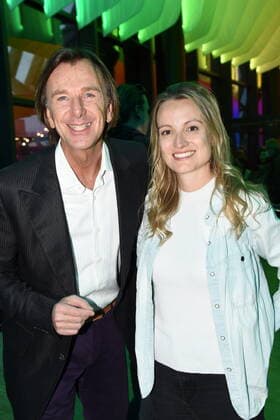 Wolfgang Leikermoser presenter Ditte Ferrigan Schupp actress Munich 07 04 2022 Showpalast Cinema in Concert Ensemble German Film Orchestra Babelsberg, Munich