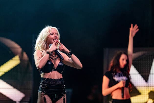 Cologne party singer Mia Julia Mia Julia Brückner in a daring outfit at your tour Mia Julia 2022 SCHEISS AUF ZUHAUSE 06 04 2022 in Cologne Copyright: xGerhardxWingenderx xEibner-Pressefotox EP_GWR