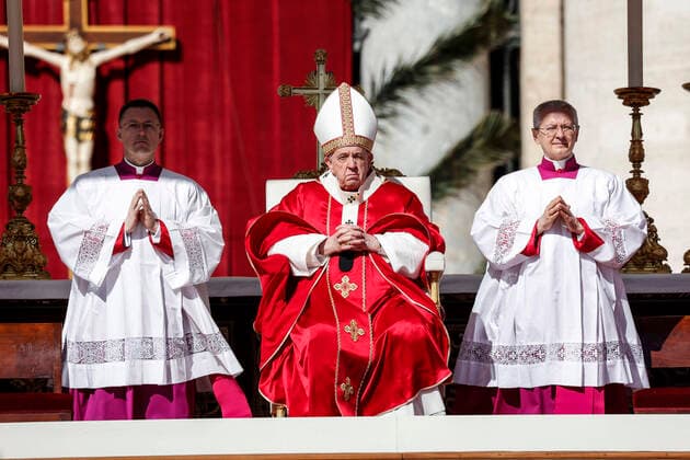 News Themen der Woche KW14 April 10, 2022, Roma, Italia: Pope Francis celebrates Palm Sunday Mass in Saint Peter™s Square, Vatican City, 10 April 2022. ANSA GIUSEPPE LAMI Roma Italia - ZUMAa110 20220410_zaf_a110_010 Copyright: xGiuseppexLamix