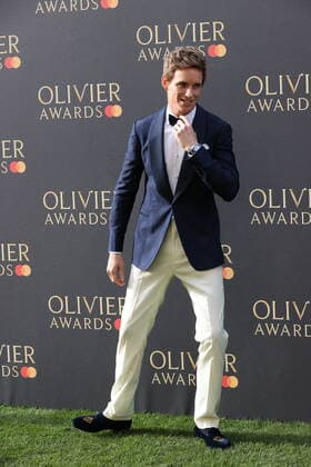 . 10 04 2022. London, United Kingdom. Eddie Redmayne and Jessie Buckley arriving at The Olivier Awards in London.  xStephenxLockx xi-Imagesx IIM-23303-0013