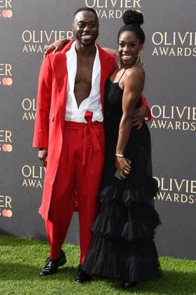 Tosh Wanogho Maud and Carly Mercedes Dyer at the Olivier Awards 2022 ceremony at the Royal Albert Hall London, 10 04 2022. Foto:xS.xVasx xFuturexImage