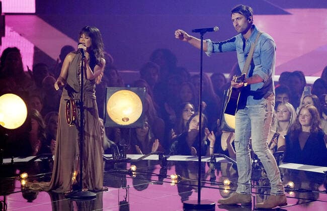 April 11, 2022, Nashville, TN, USA: Maren Morris, Ryan Hurd perform at the 2022 CMT Music Awards at Nashville Municipal Auditorium on April 11, 2022 in Nashville, Tennessee. Nashville USA - ZUMAs181 20220411_zea_s181_202 Copyright: xImagespacex