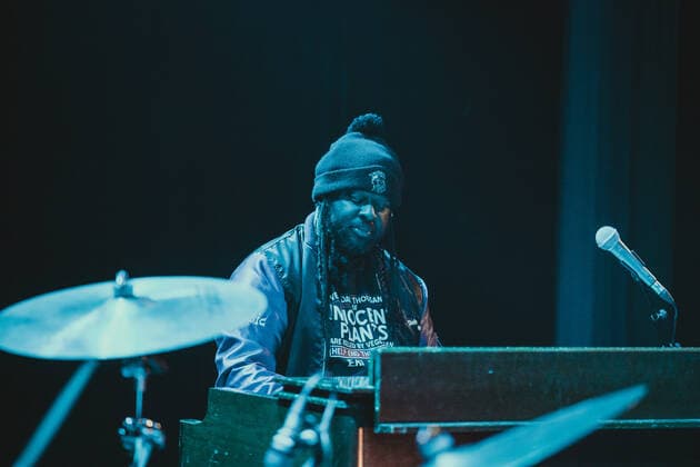 Delvon Lamarr Organ Trio live in Copenhagen, Denmark Copenhagen, Denmark. 12th, April 2022. The American soul-jazz group Delvon Lamarr Organ Trio performs a live concert at Hotel Cecil in Copenhagen. Here musician Delvon Lamarr is seen live on stage. Copenhagen Denmark  Copyright: xGonzalesxPhoto MathiasxKristensex