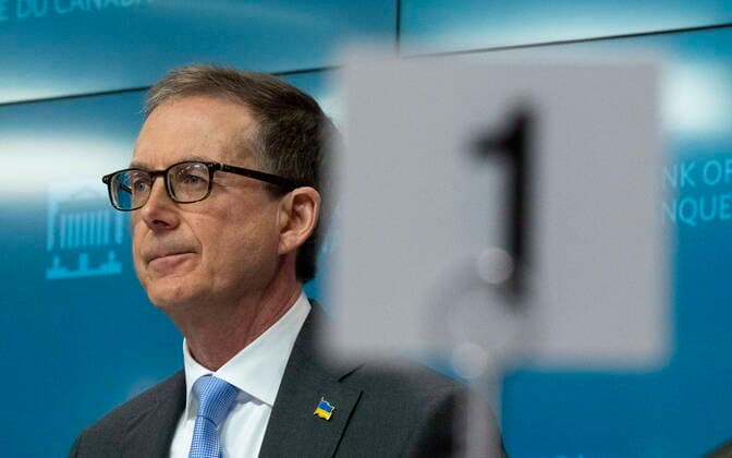 April 13, 2022, Ottawa, ON, Canada: Governor Tiff Macklem is seen during a news conference at the Bank of Canada, Wednesday, April 13, 2022 in Ottawa. The Bank announced a rate increase bringing their policy rate to one percent. Ottawa Canada  - ZUMAc35_ 20220413_zaf_c35_005 Copyright: xAdrianxWyldx