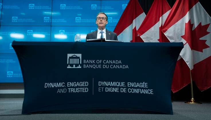 News Bilder des Tages April 13, 2022, Ottawa, ON, Canada: Bank of Canada Governor Tiff Macklem is seen during a news conference, Wednesday, April 13, 2022 in Ottawa. Ottawa Canada  - ZUMAc35_ 20220413_zaf_c35_010 Copyright: xAdrianxWyldx
