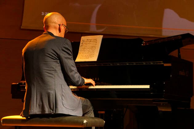 Gabriele Coen presents the 2nd Jazz Lesson Concert accompanied on the piano by Pietro Lassu Gabriele Coen presents the 2nd Jazz Lesson Concert accompanied on the piano by Pietro Lassu at the Casa del Jazz. Roma Italy Casa Del Jazz Copyright: GabrielexCoenxpresentsxthex2ndxJazzxLessonx xConcertxaccompaniedxonxthexpianoxbyxPietroxLassu
