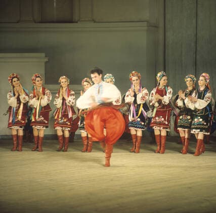 Ukrainian folk dance Hopak 569482 01.07.1970 Ukrainian folk dance Hopak performed by the State Folk Dance Company of the USSR. B. Elin Sputnik Moscow Russia  Copyright: xB.xElinx