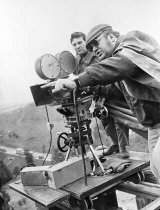 OZEROV SLABNEVICHFILM LIBERATION 66348 16.04.1975 Film director Yury Ozerov (right) and director of photography Igor Slabnevich (left) on the set of Liberation. V. Uvarov Sputnik Russia  Copyright: xV.xUvarovx