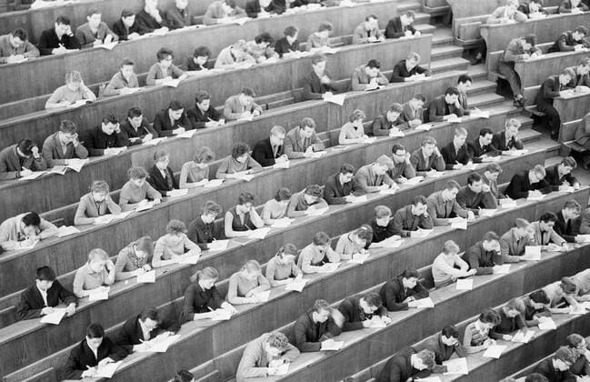MSU lecture hall 693435 01.02.1964 A lecture hall in Moscow State University. Vsevolod Tarasevich Sputnik Moscow Russia  Copyright: xVsevolodxTarasevichx
