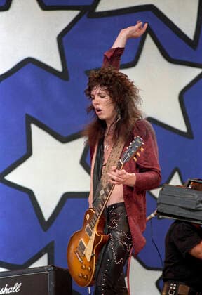 Rock musician Tom Keifer 841182 12.08.1989 Central Lenin Stadium (now Luzhniki Stadium). Moscow International Music World Festival. Tom Keifer, leader of the American rock band Cinderella. Igor Mikhalev Sputnik Moscow Russia  Copyright: xIgorxMikhalevx