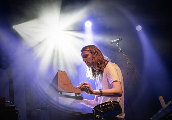 Dadi Freyr live in Copenhagen, Denmark Copenhagen, Denmark. 19th, April 2022. The Icelandic singer, songwriter and musician Dadi Freyr performs a live concert at Amager Bio in Copenhagen. Copenhagen Denmark  Copyright: xGonzalesxPhoto NikolajxBransholmx