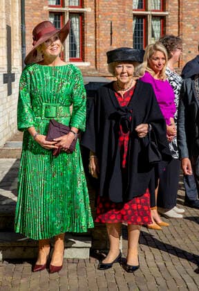 21-04-2022 Middelburg Queen Maxima and Princess Beatrix attend the presentation of the Four Freedoms Awards to Sviatlana Tsikhanouskaya, leader of the democratic movement in Belarus in the Nieuwe Kerk in Middelburg. Â  Copyright: xPPEx