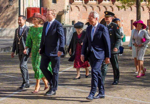 21-04-2022 Middelburg Queen Maxima, King Willem-Alexander and Princess Beatrix attend the presentation of the Four Freedoms Awards to Sviatlana Tsikhanouskaya, leader of the democratic movement in Belarus in the Nieuwe Kerk in Middelburg. Â  Copyright: xPPEx