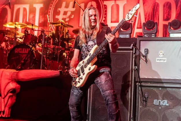 Marc Lynn of Gotthard live at a concert of the Gotthard Magnum European Tour 2022 at Capitol Hannover, 20 04 2022 Foto:xC.xSpeidelx xFuturexImage